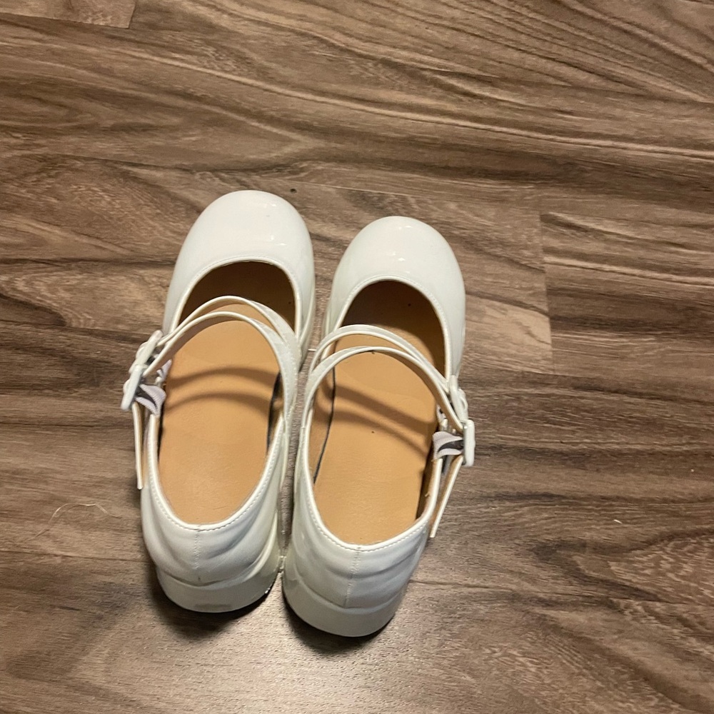 Women's White Platform Mary Jane Shoes - Picture 5 of 12
